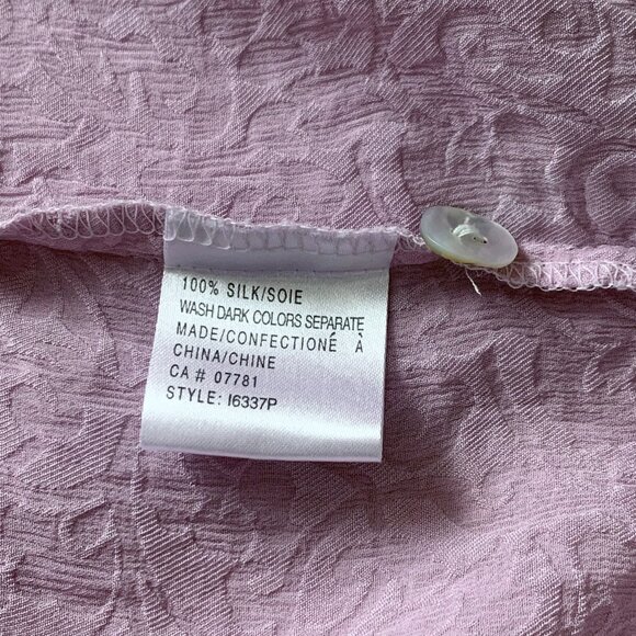 Vintage Sash Silk Floral Button Up Shirt Blouse Fairy Grandma Twee Academia Boho - Picture 9 of 11